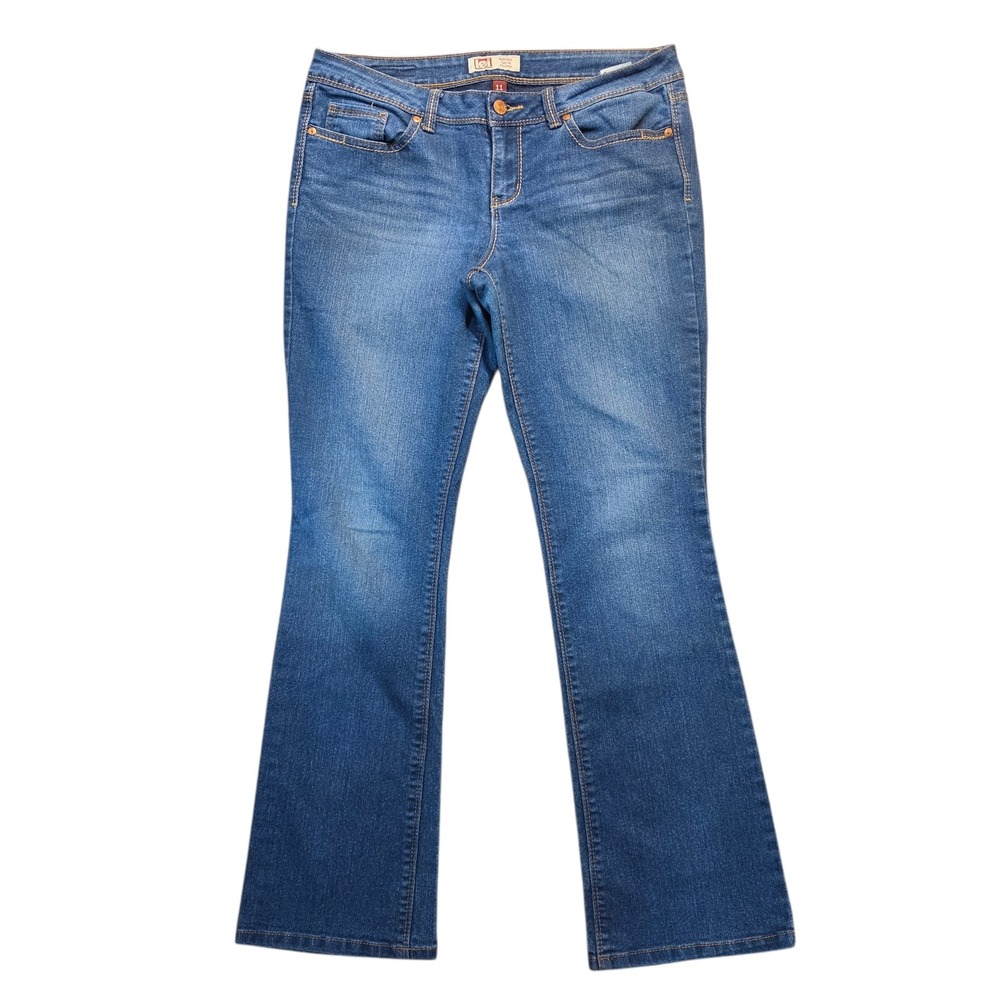 LEI Ashley Low Rise Slim Bootcut Jeans Blue Medium Wash Junior Size 11 Regular